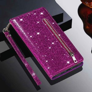 Funda Para Foxdock Elegante Funda Xiaomi 13T Pro/Xiaomi 13T Glitter Con Cremallera-Ideal Para El Uso Diario