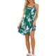 thumbnail image 2 of Vestido de Dormir sin Mangas para Mujeres con Estampado Floral y Bolsillos para un Ropero Nocturno y de Descanso Cómodo XS Flores Verdes, 2 of 6
