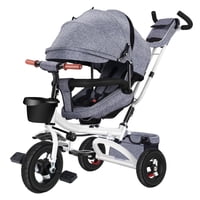 Triciclo Reversible Plegable Gris Con Accesorios Lubabycas