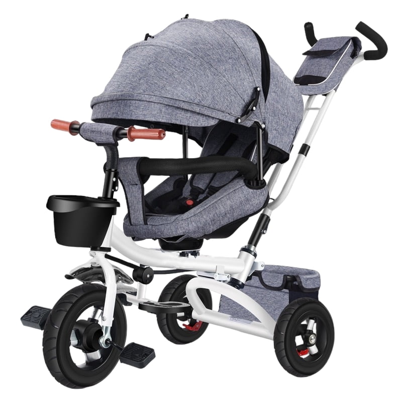Triciclo Reversible Plegable Gris Con Accesorios Lubabycas