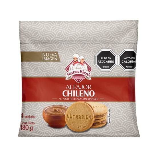 Alfajor Chileno Dulce De Leche 180 g Nutra Bien