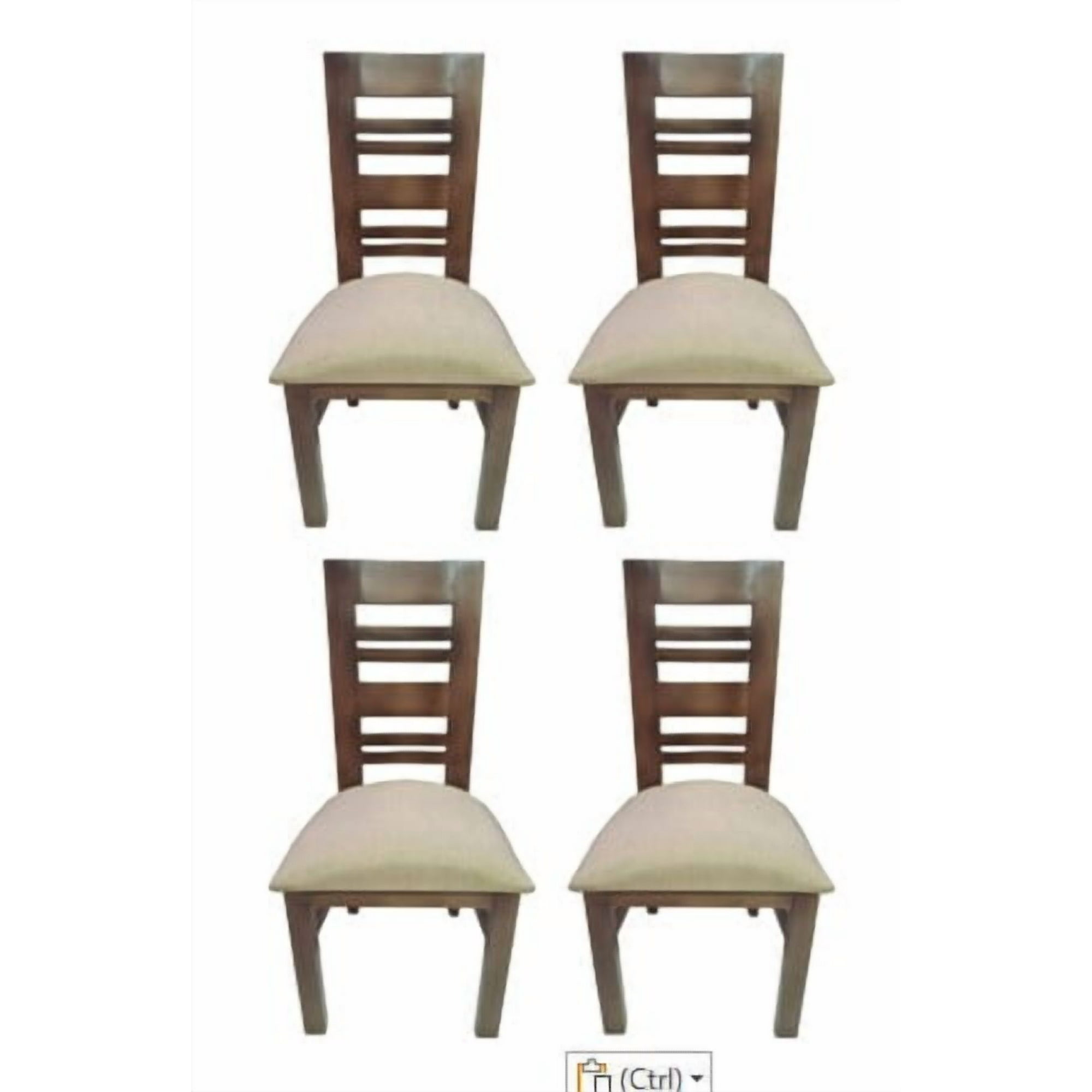 Koliat - Pack 4 Sillas Florencia Nogal Tapiz Beige