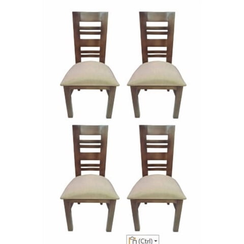 Koliat - Pack 4 Sillas Florencia Nogal Tapiz Beige