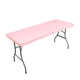 thumbnail image 1 of suxuMhao Cubierta Ajustada para Mesa, Cubierta Elástica y Extensible para Mesa, Cubierta para Mesa de Fiesta, Mantel de Medio Paquete, Color Sólido Rosa, 60 X 30 Pulgadas, 1 Pieza, Uso Interior, 1 of 4