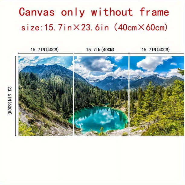3pcs/set Wall Art Canvas Paintings, Living Room Beach Sunset Landscape Wall Decorative Art Painting, Canvas Print Bedroom Decoration Modern Salon Kitchen Office Wall Painting Home Decor, No Frames (1
