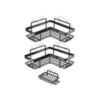 Genérico - Organizador Esquinero De Ducha Casatua Combo Negro