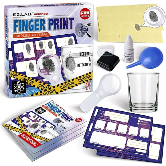 Kit de huellas dactilares espia para ninos, FunKidz Detectiv FUN KIDZ FUN KIDZ