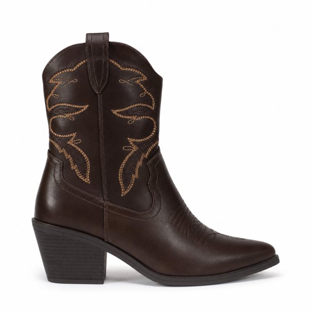Botin Vaquero Mujer Texano Taco Cono