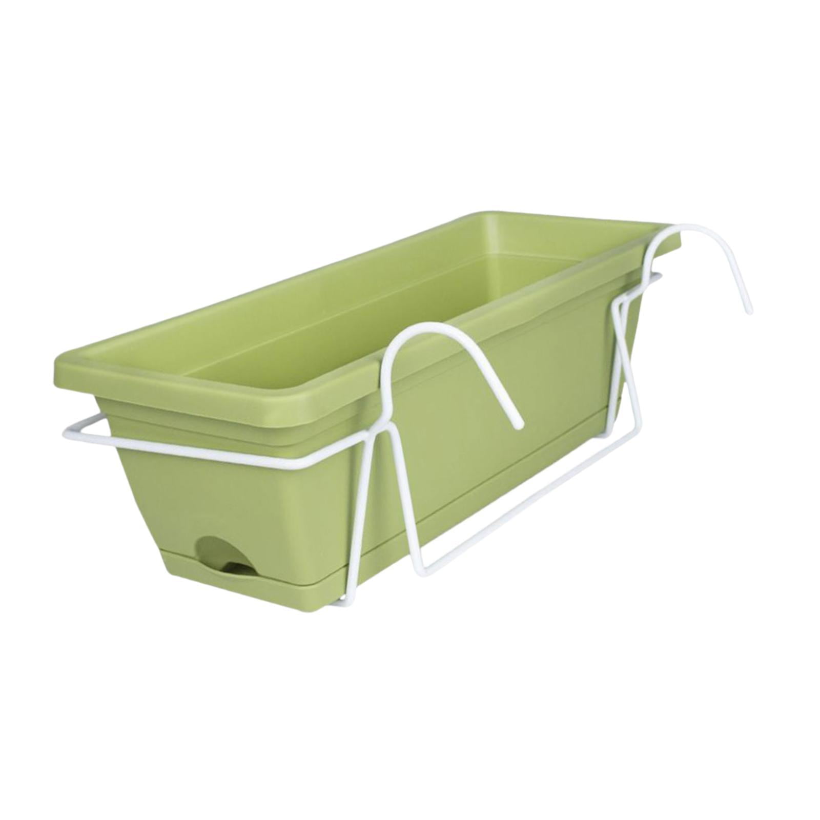 Ioensy - Maceta Colgante Para Jardín, Soporte Para Plantas, Maceta, Barandilla, Balcón, Verde Claro