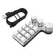 thumbnail image 2 of Teclado Numérico Portátil 9 Teclas Programa De 3 Perillas RGB Para PC Laptop Tablet White, 2 of 5