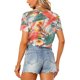 thumbnail image 3 of INSPIRE CHIC Top con Estampado de Hojas para Mujer Cuello Redondo Semi-Transparente Crop Tops XS Verde, 3 of 5