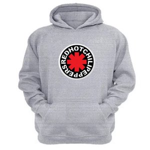 Genérico - Polerón Canguro Red Hot Chili Peppers Gris Claro Talla Xs Unisex
