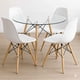 thumbnail image 1 of Comedor Mesa Eames Vidrio 80 cm + 4 Sillas Eames Blancas, 1 of 3