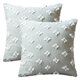thumbnail image 1 of REGALWOVEN 2 Piezas Funda de Cojín Decorativa de Jacquard Patrón Moderno Fundas de Almohada para Sofá Cama Hogar Gris 18" x 18", 1 of 6