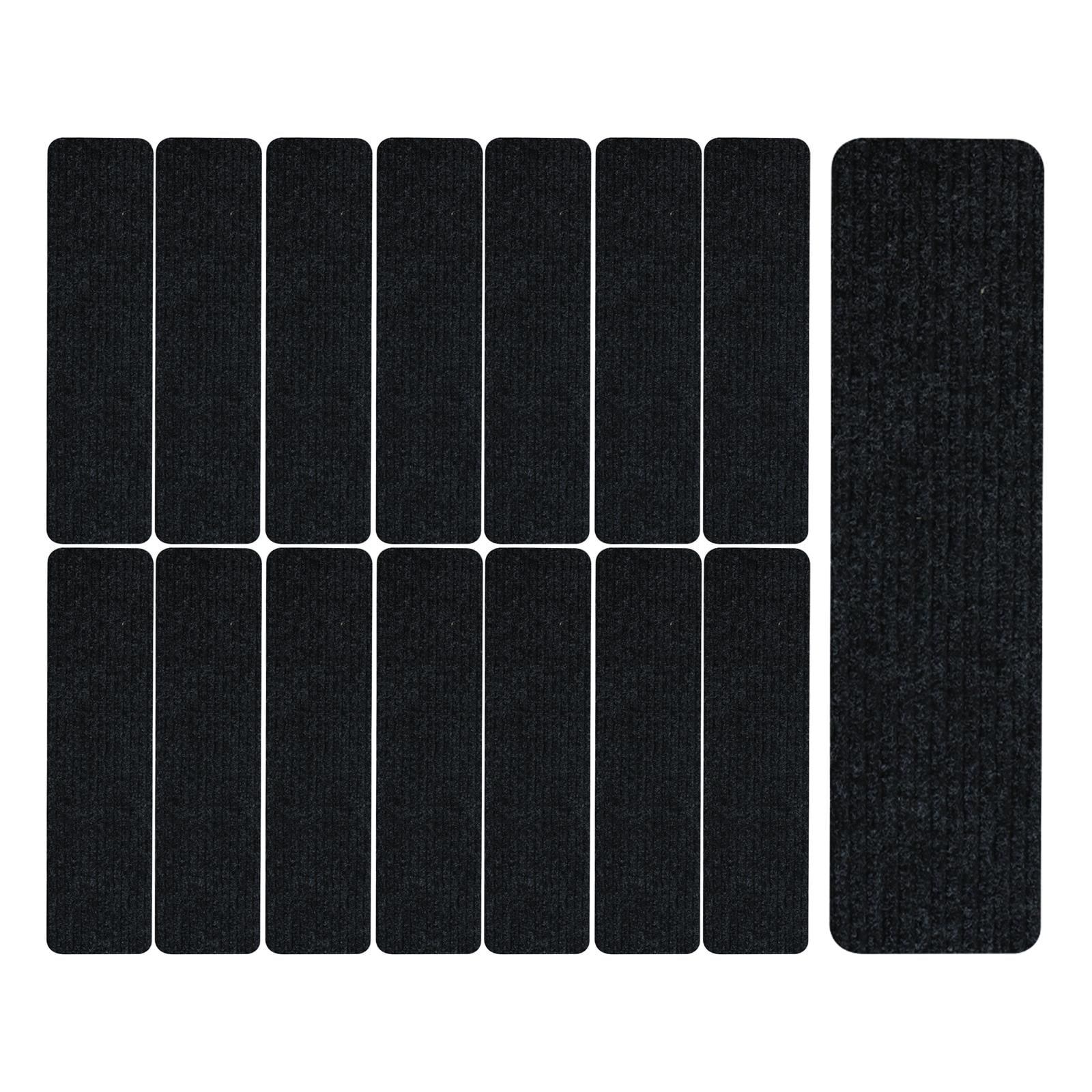 Bothyi - 15 Piezas De Alfombras Antideslizantes Para Escaleras, Alfombrillas Para Escaleras Para Niños, Perros, Escalones De Madera, Color Negro