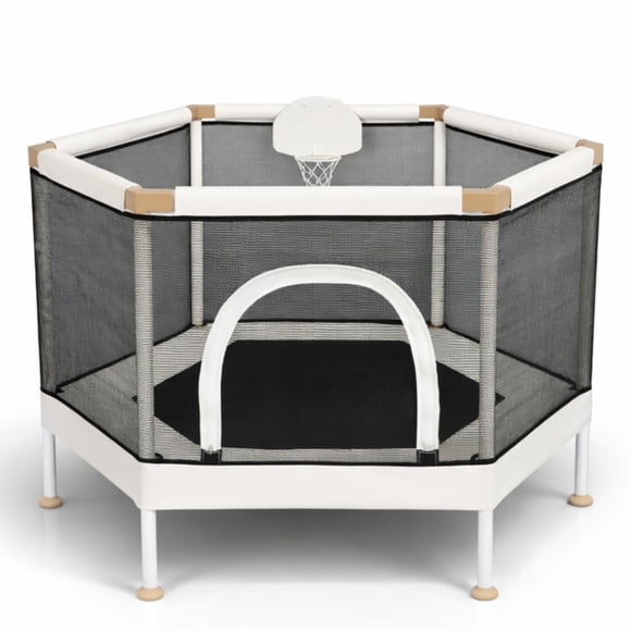Trampolín cuadrado para niños pequeños Square House de 48" con cerramiento de seguridad