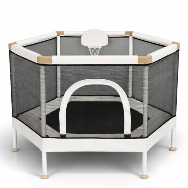 Trampolín cuadrado para niños pequeños Square House de 48" con cerramiento de seguridad