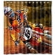 thumbnail image 1 of Cortina de ducha de Ryan Dungey Motocros, juego de cortinas de baño con ganchos, tamaño 66 x 72 pulgadas, 1 of 3