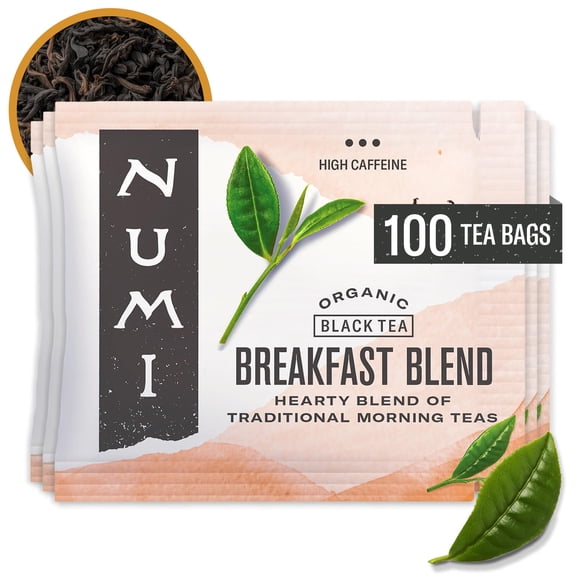 Mezcla orgánica para desayuno Tea Numi, 100 bolsitas de té negro