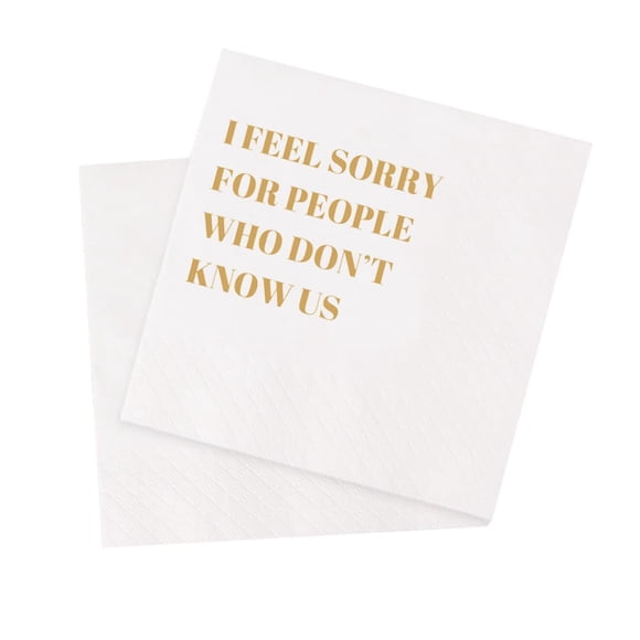 Servilletas de cóctel VOWFOO Funny Quotes, 100 unidades, papel desechable