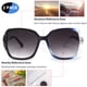 thumbnail image 2 of Gafas de sol bifocales JM para mujer, a la moda, cuadradas, negras y azules +2.5, 2 of 7