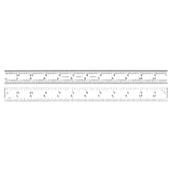 Steel Rule Starrett C604RE-12 de 30 cm con acabado cromado satinado