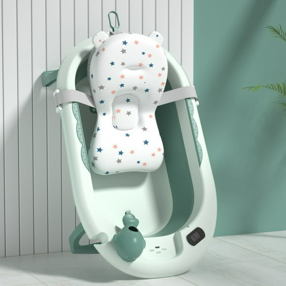 Bañera Whale Green con Cojín y Térmometro