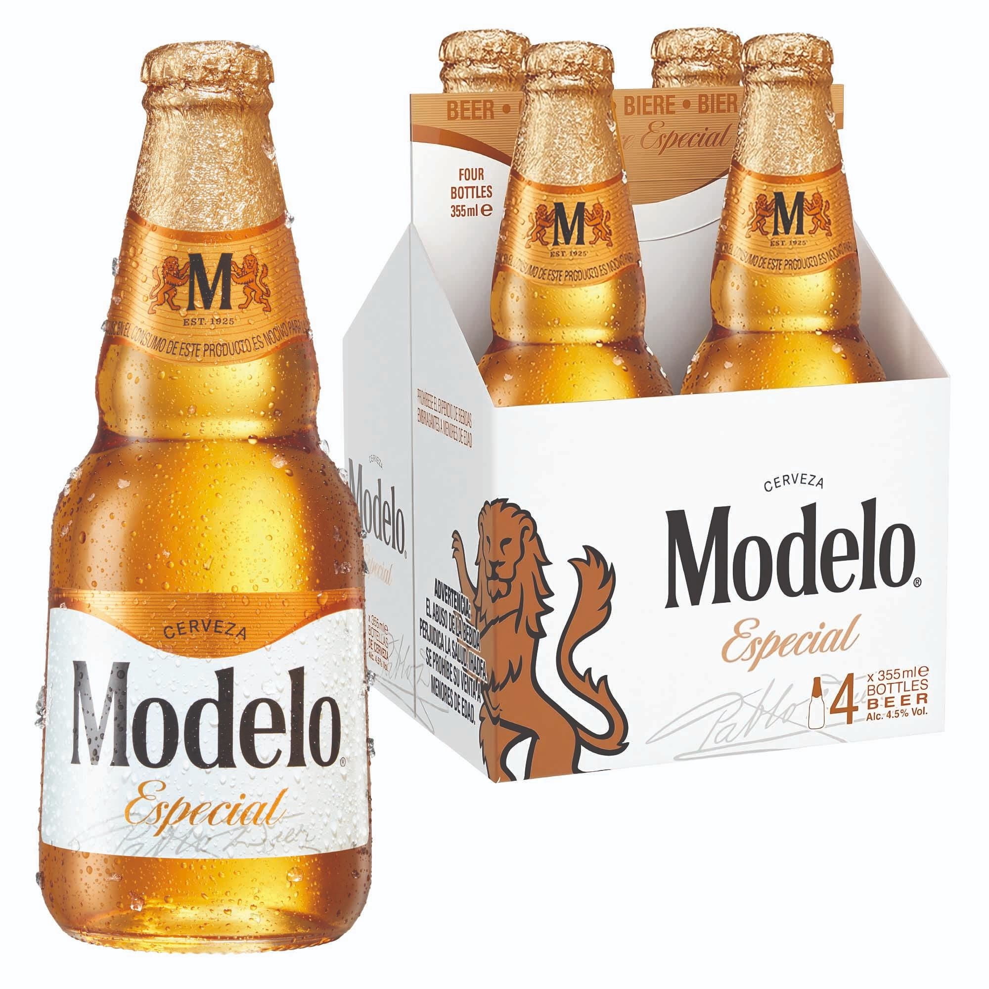 Cerveza Lager 4.5° Pack 4 Botella 355 cc Modelo