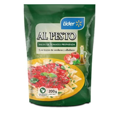 Salsa De Tomate Preparada Al Pesto Doypack 200 G Lider