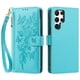 thumbnail image 2 of Funda Billetera Floral en Relieve samsung galaxy S22 Ultra con Tarjetero y Cremallera Verde, 2 of 6