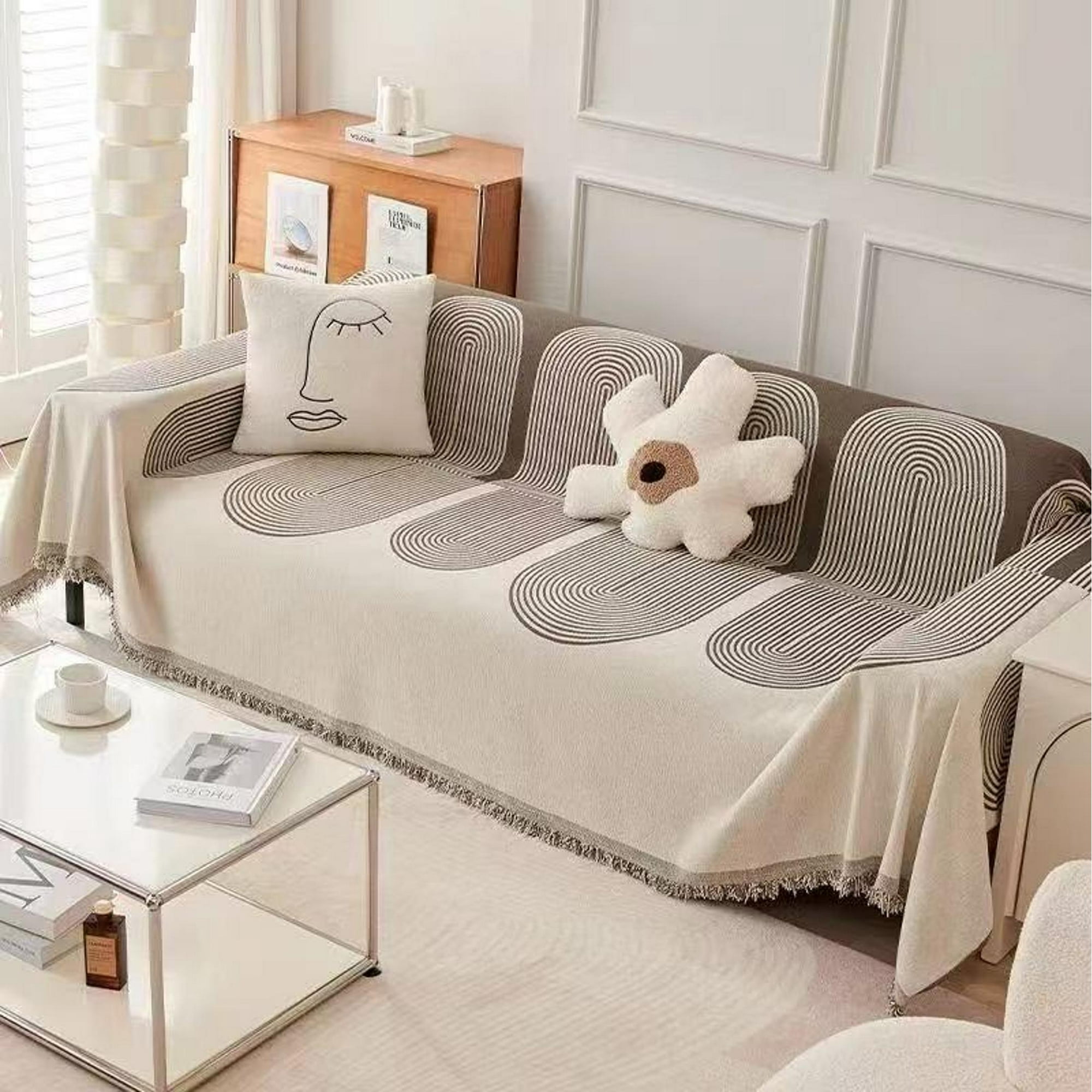Manta Acogedora Para Sofá – Diseño Moderno Y Natural Wakeshome Color Café