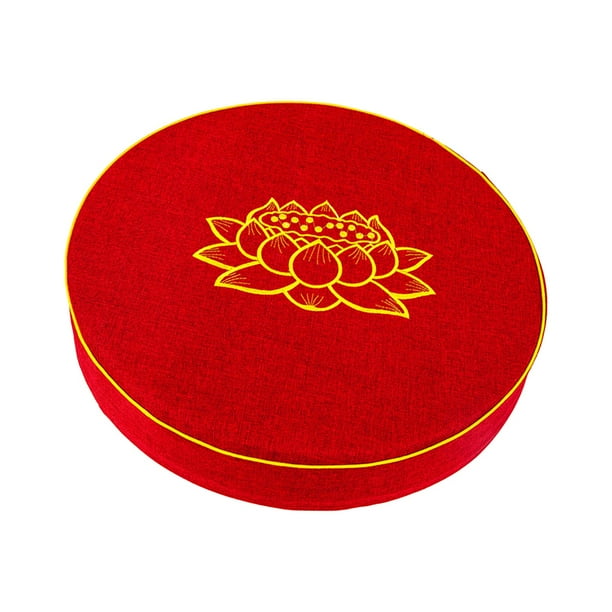 Cojín de Yoga, cojín de asiento, regalos para adultos, almohada de respaldo, estera de oración budista, almohada de suelo, almohada redonda para Yoga, Rojo