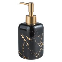 Bothyi - Dispensador De Jabón Con Textura De Mármol, Bomba De Botella De Loción Para Baño De Cocina De Hotel, Negro