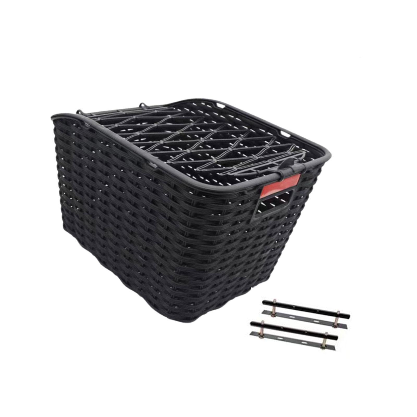 Ioensy - Canasta De Bicicleta Trasera Con Tapa Extraíble Para Equipaje Para Andar En Bicicleta De Bicicleta De Carretera