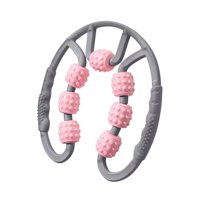 Magideal - Rodillo Muscular De Mano Para Las Piernas Roller De Piernas Para Muslos 7 Ruedas Equipo De Herramienta De Masaje Masajeador Para El Golfista De La Cin Gris Y Rosa