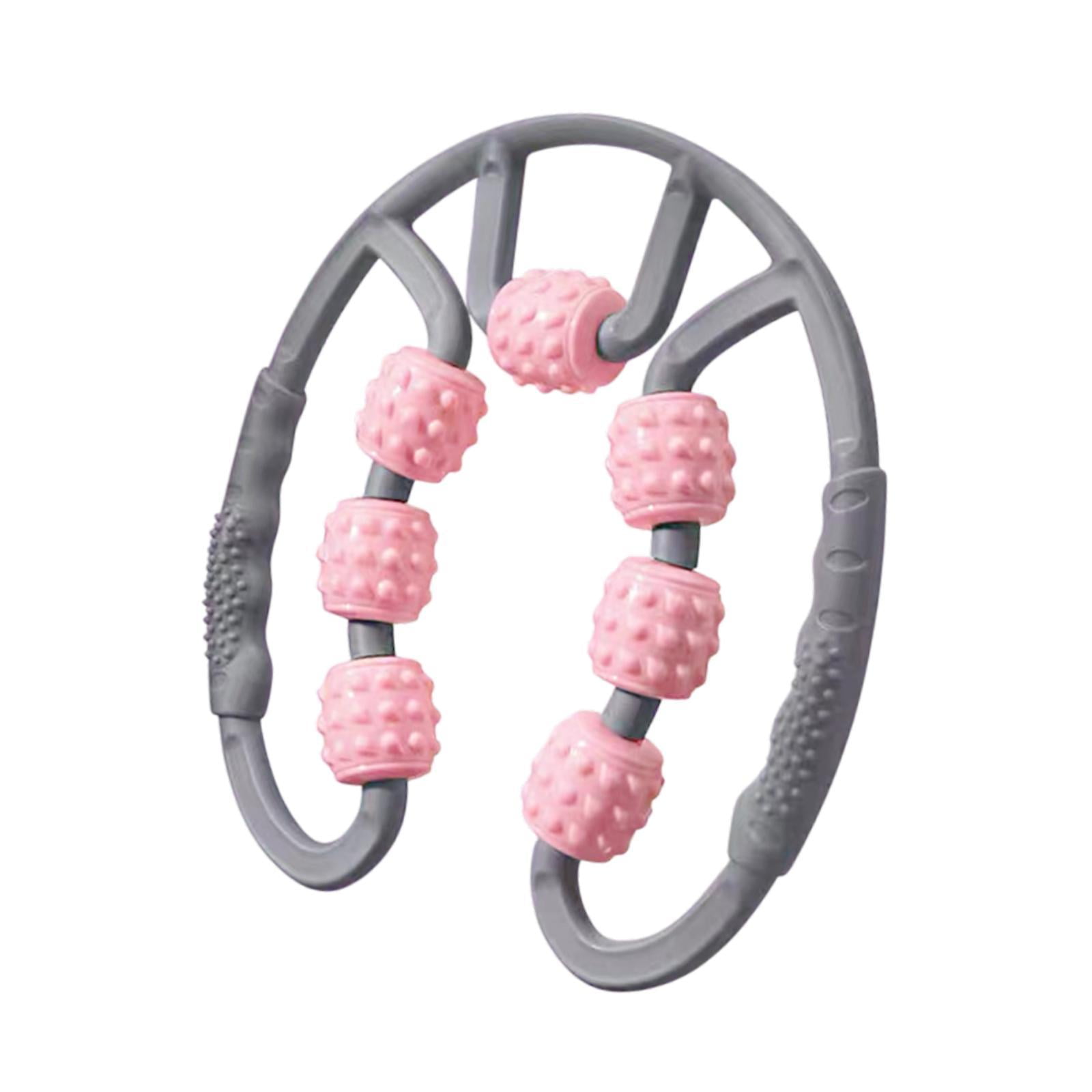 Magideal - Rodillo Muscular De Mano Para Las Piernas Roller De Piernas Para Muslos 7 Ruedas Equipo De Herramienta De Masaje Masajeador Para El Golfista De La Cin Gris Y Rosa