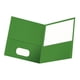 thumbnail image 1 of Carpeta Oxford de papel texturizado con doble bolsillo, letra verde, 1 of 3