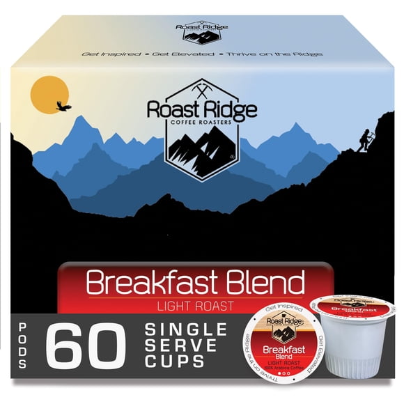 Cápsulas de café Roast Ridge Breakfast Blend tueste claro 60 unidades