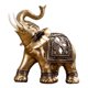thumbnail image 2 of Estatua De Elefante Dorado Fengshui Escultura Estante De Escritorio Decoración Para El Hogar Estatuilla Pies Cerrados M, 2 of 5