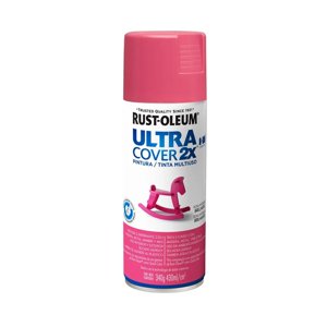 Rust-Oleum - Pintura En Spray Ultra Cover 2X Multiuso Rosa Intenso Brillante 340 G