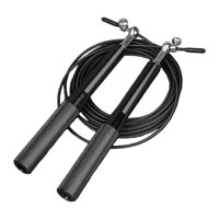 Magideal - Cuerda Para Saltar De Velocidad, Cómoda Cuerda Para Saltar Con Mango De Aleación De Aluminio, Cuerda Para Hacer Ejercicio, Para Entrenamiento, Deporte Negro