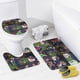 thumbnail image 4 of Pedri-theme 4-Piece Shower Curtain Set with Rugs, Waterproof Bathroom Decor Set Includes Bath Mat, U-Shaped Rug, Toilet Lid Cover and Curtain with Hooks, 4 of 6