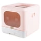 thumbnail image 5 of Caja De Arena Para Gatos Plegable Con Tapa Bandeja De Arena Para Gatos Inodoro Con Pala Rosa, 5 of 5