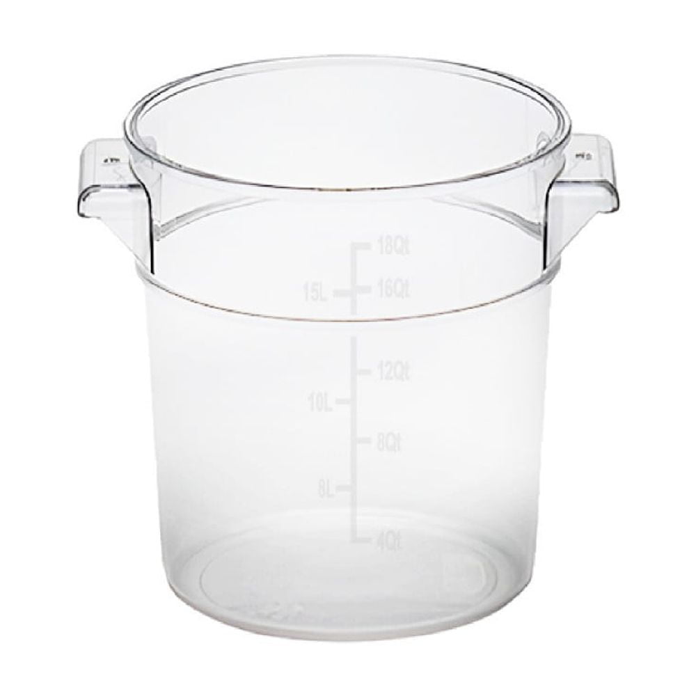 Gastroplast - Contenedor Policarbonato Redondo 17 Lts Con Tapa Transparente