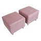 thumbnail image 3 of Poufs Cuadrados En Felpa Palo Rosa, 3 of 3