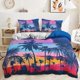 thumbnail image 2 of Colorful Weed Leaves Leaf Print Quilt Duvet Cover Set Comforter Cover3-Piece Bedding Set, 2 of 5