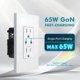 thumbnail image 3 of Enchufe de pared USB Micmi 65 W 2 puertos USB‑C, 15 A, paquete de 10, 3 of 7