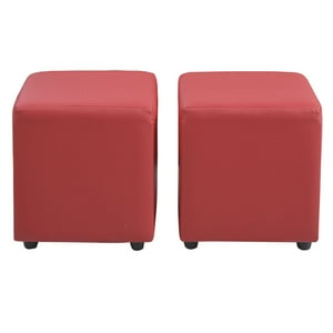 Bodevir - Set Pouf Cali 1C Pu 30 Rojo