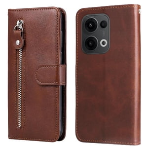 Gangxun - Funda Con Cremallera Para Oppo Reno 14 5G, Carcasa Cartera De Cuero Pu Con Soporte Y Tarjetero