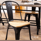 thumbnail image 3 of Pack de 4 sillas Tolix con asiento de madera Clara - Negras, 3 of 4